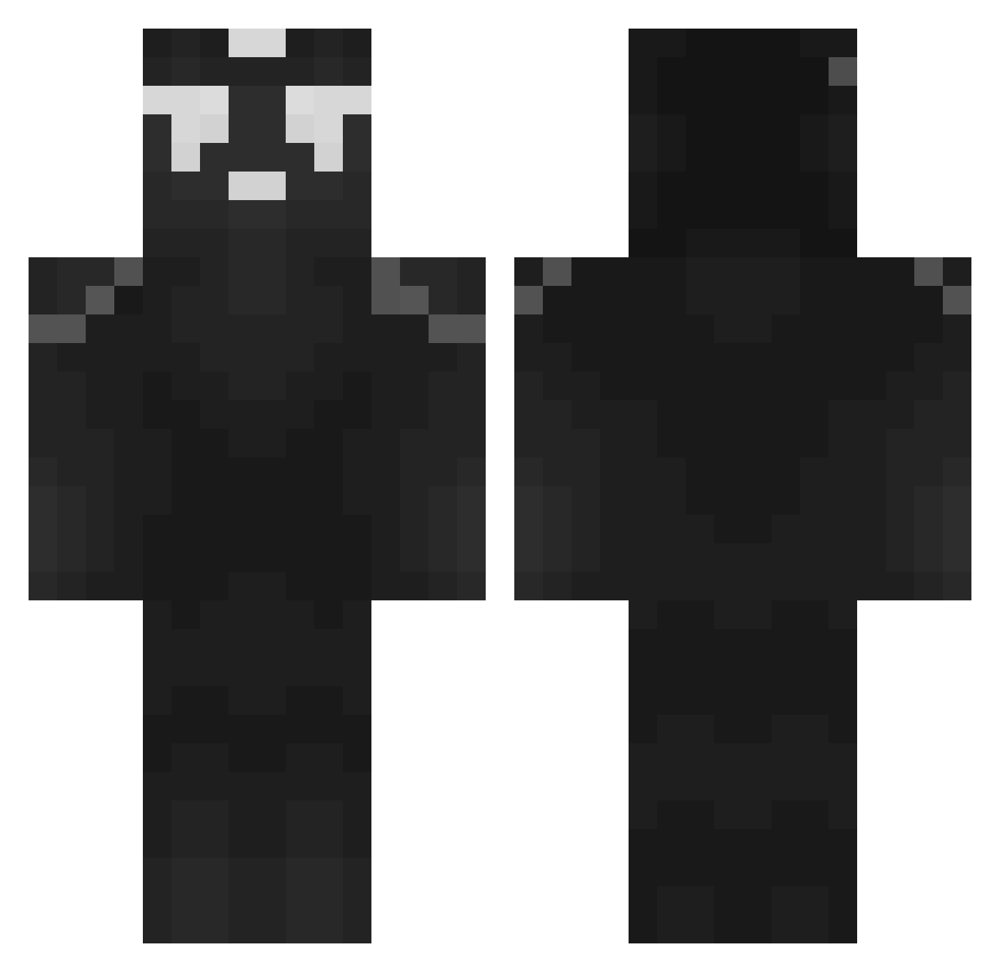 RobnFeather Minecraft skin, front and back view