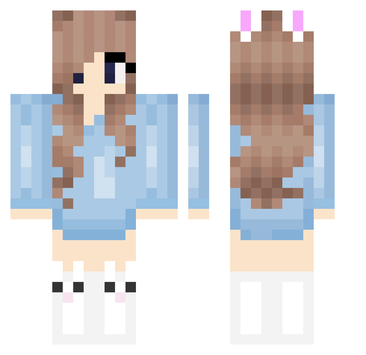 Redress Minecraft skin, front and back view