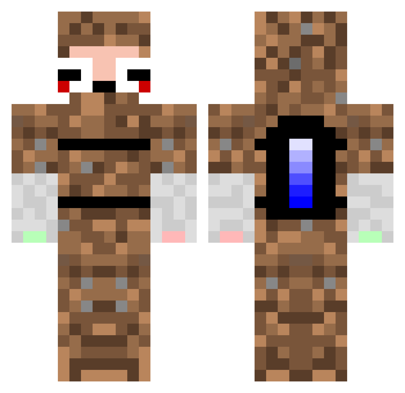 OSUSHICANDY Minecraft skin, front and back view