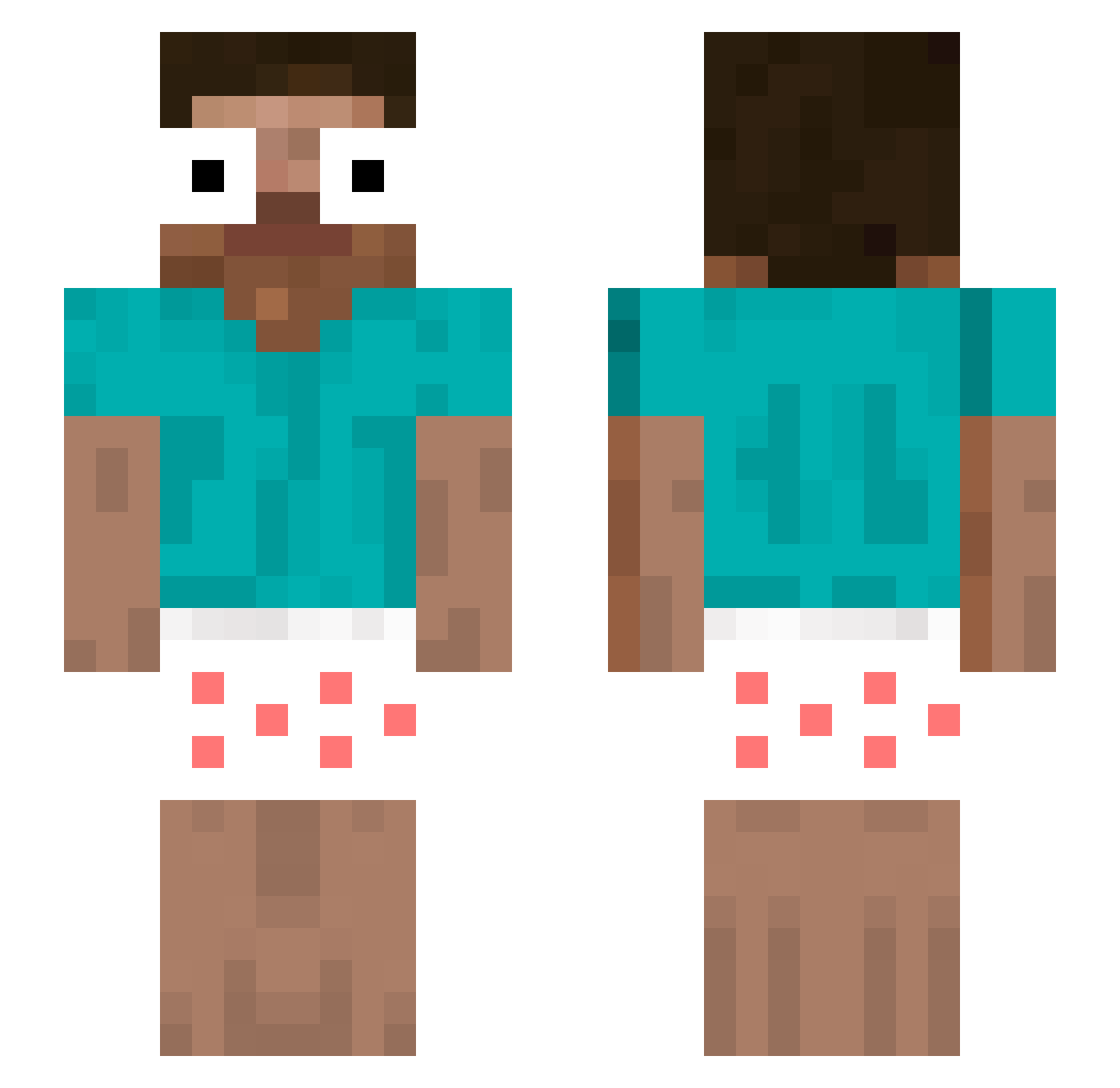 ABigFatGlizzy Minecraft skin, front and back view