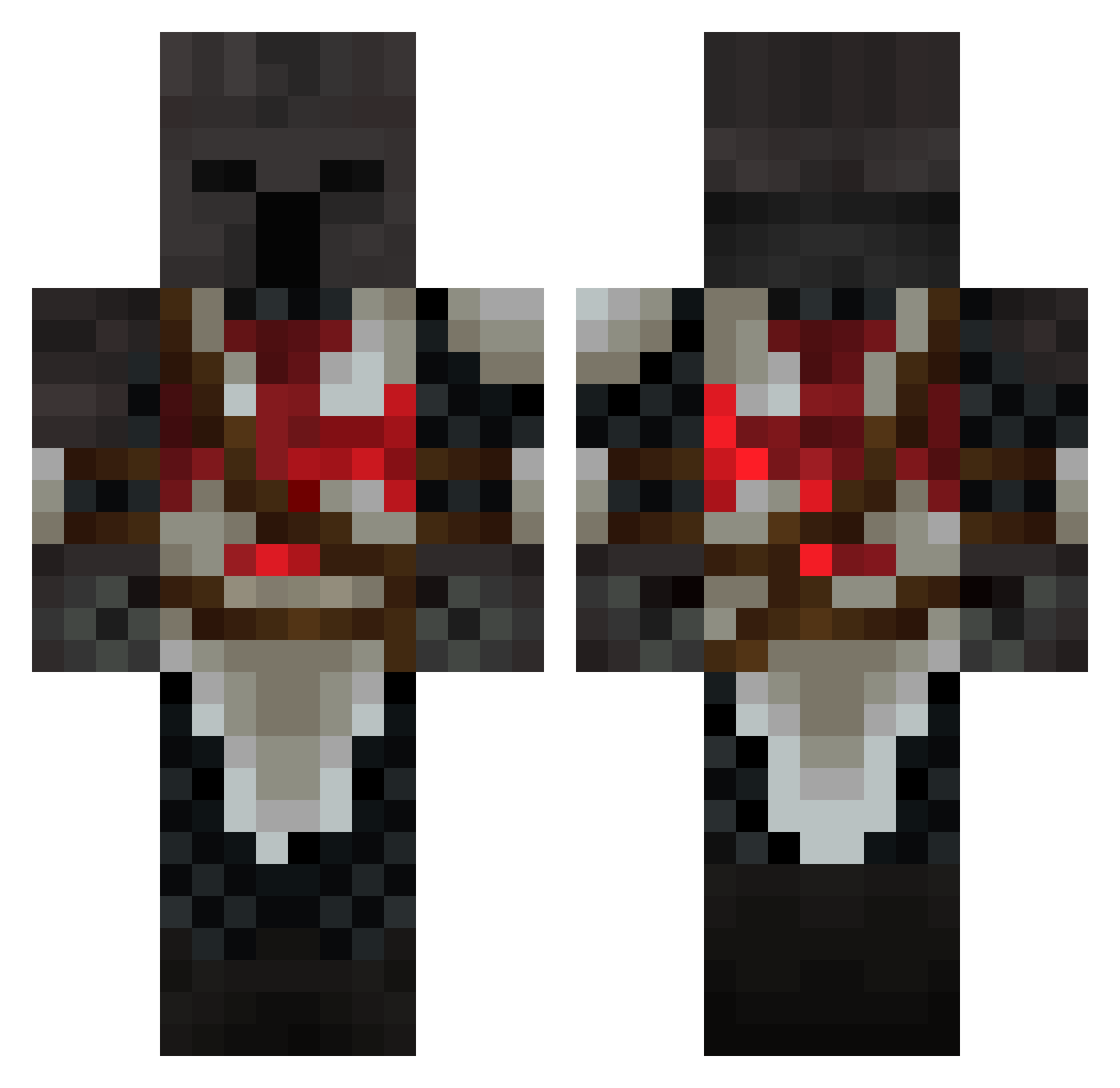 cdealt Minecraft skin, front and back view