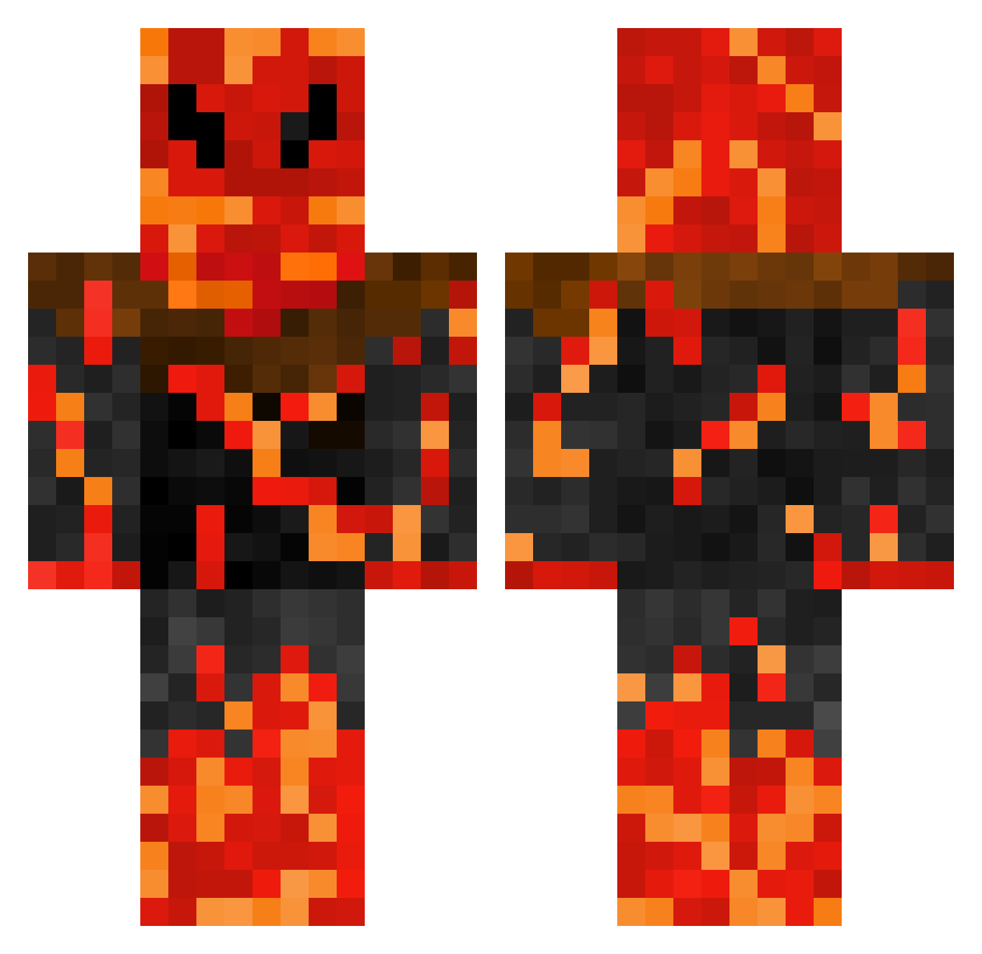 Maltesan Minecraft skin, front and back view