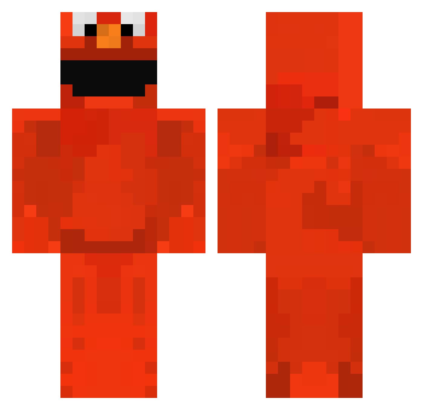 Urceor Minecraft skin, front and back view
