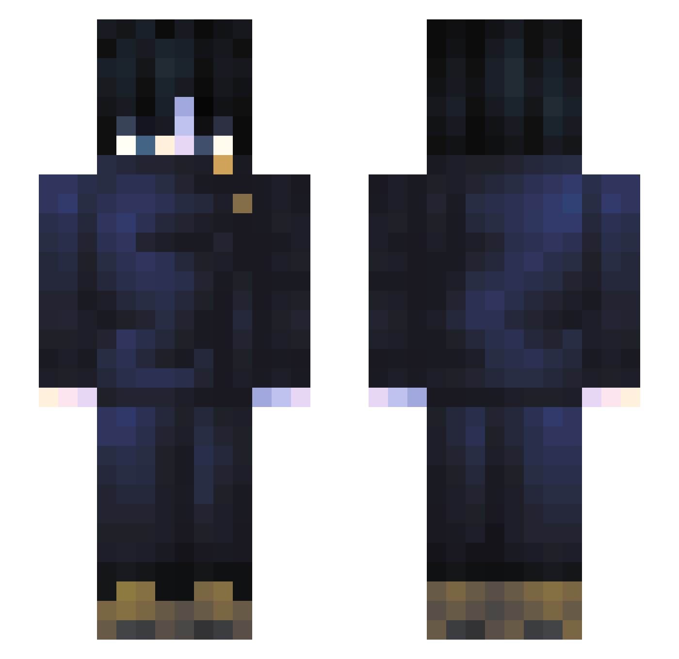 DMKahiro Minecraft skin, front and back view