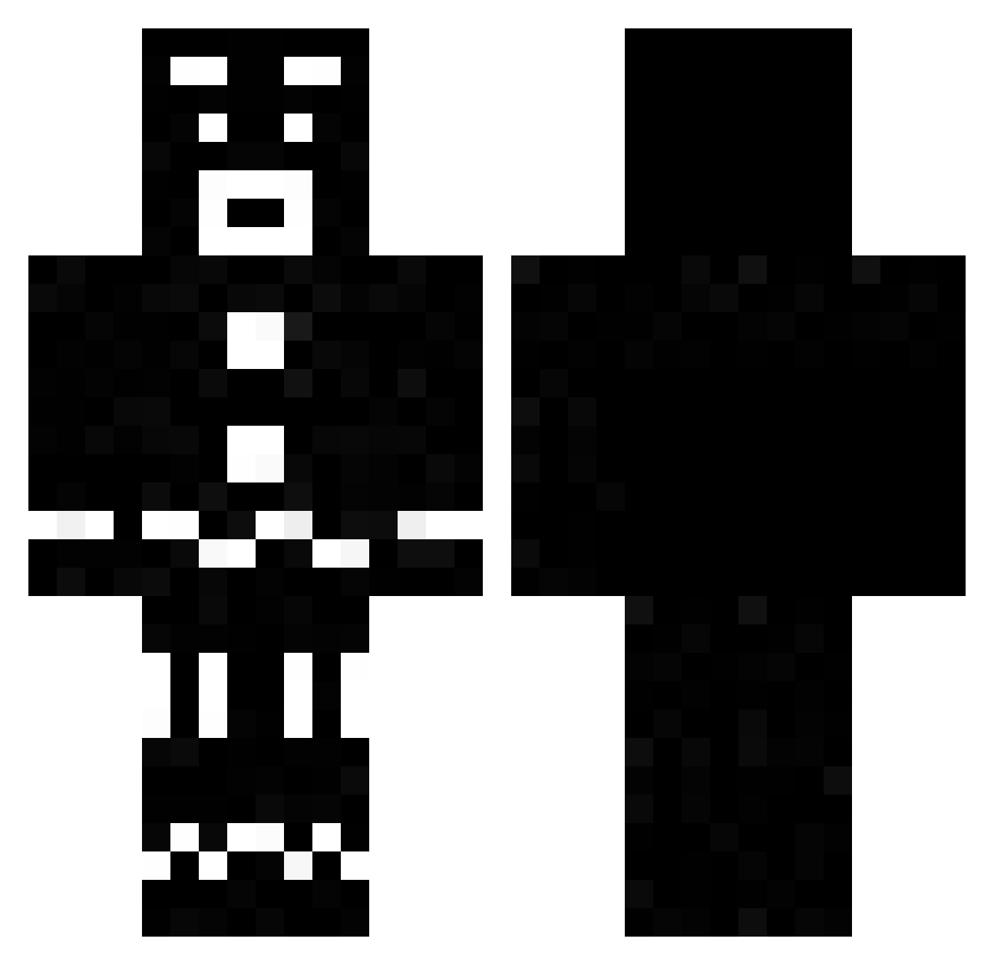 Aboves Minecraft skin, front and back view