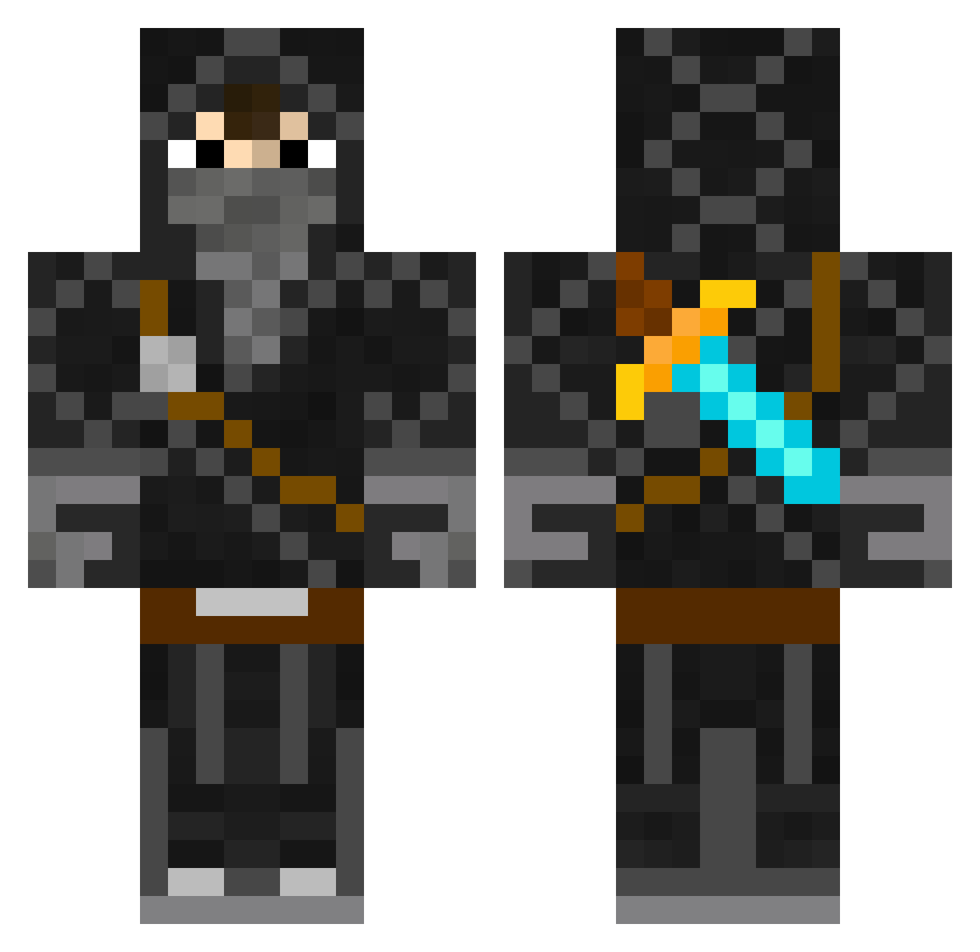 ninjakivi2 Minecraft skin, front and back view