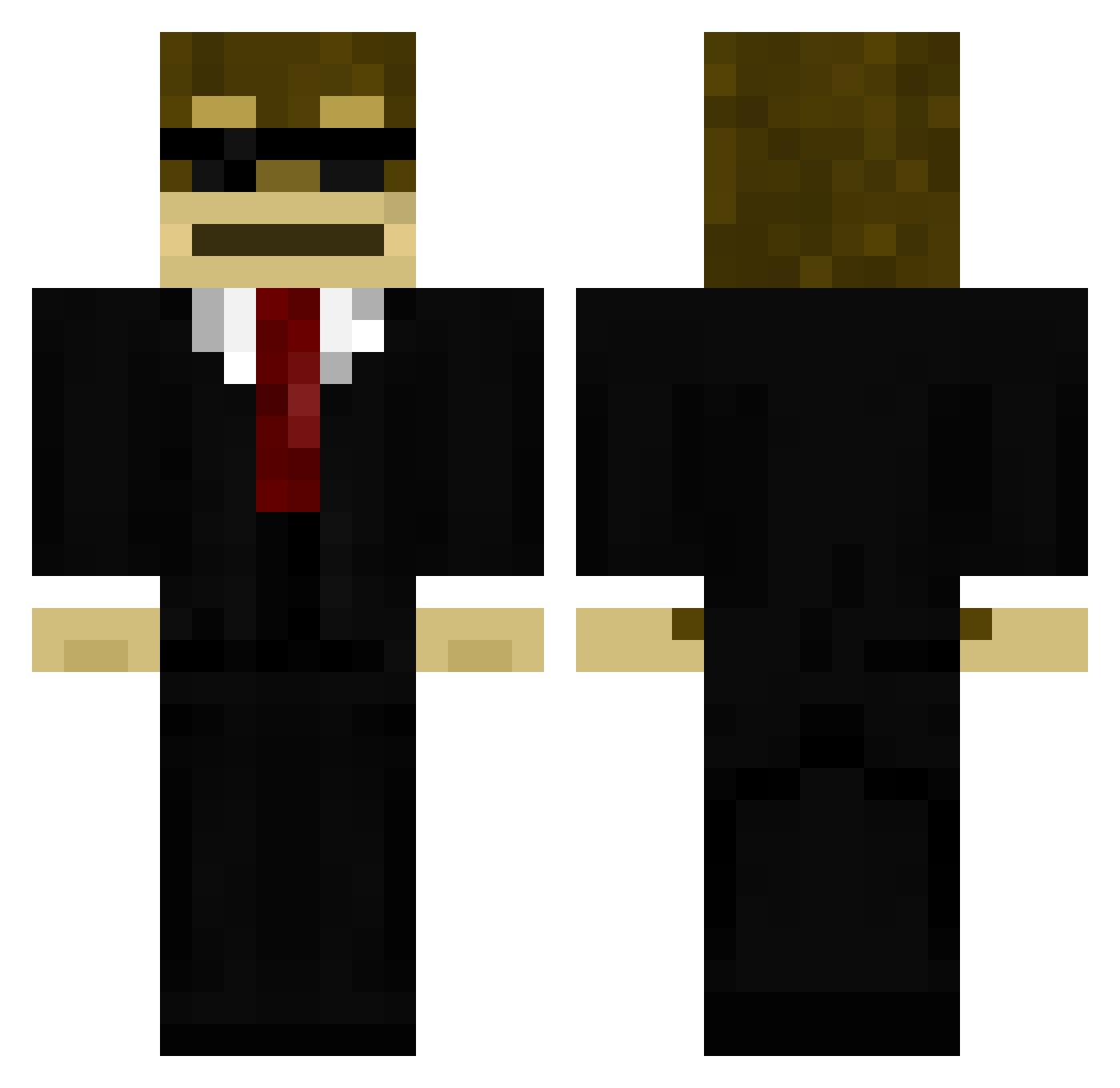 vxcvz Minecraft skin, front and back view