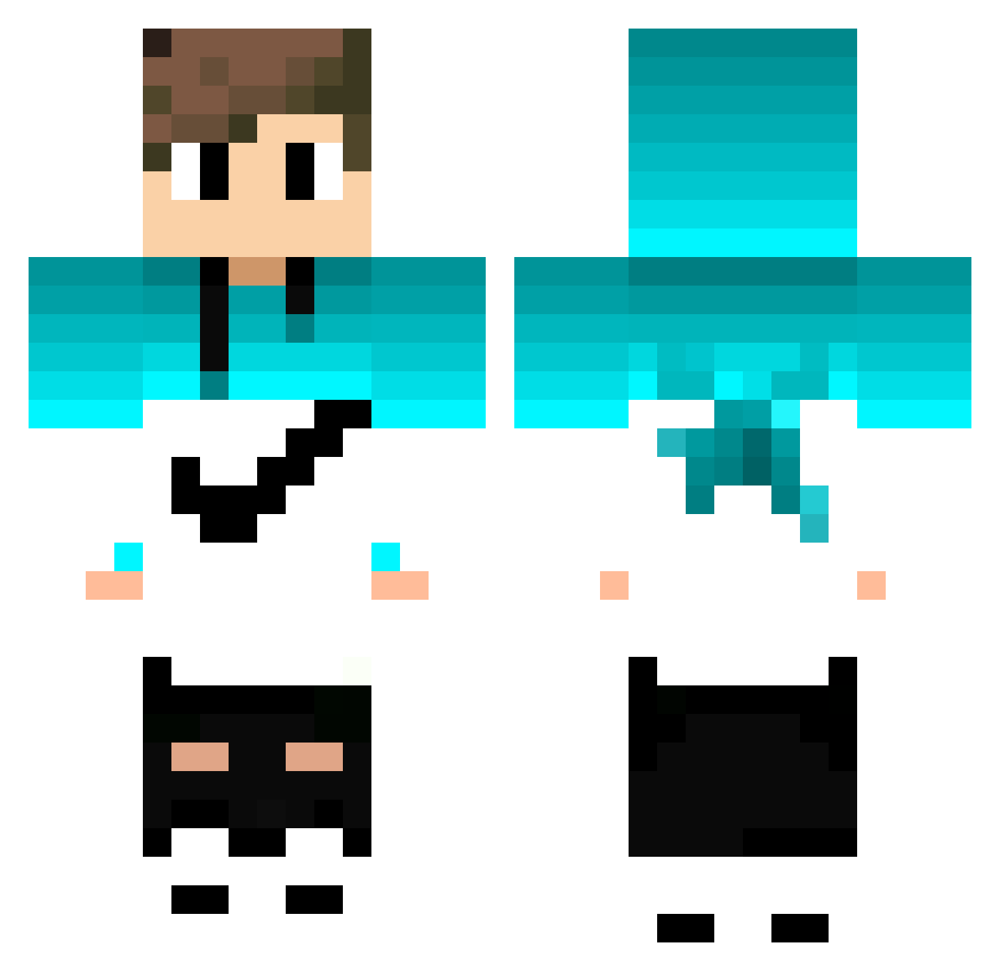 HalimPro_max Minecraft skin, front and back view