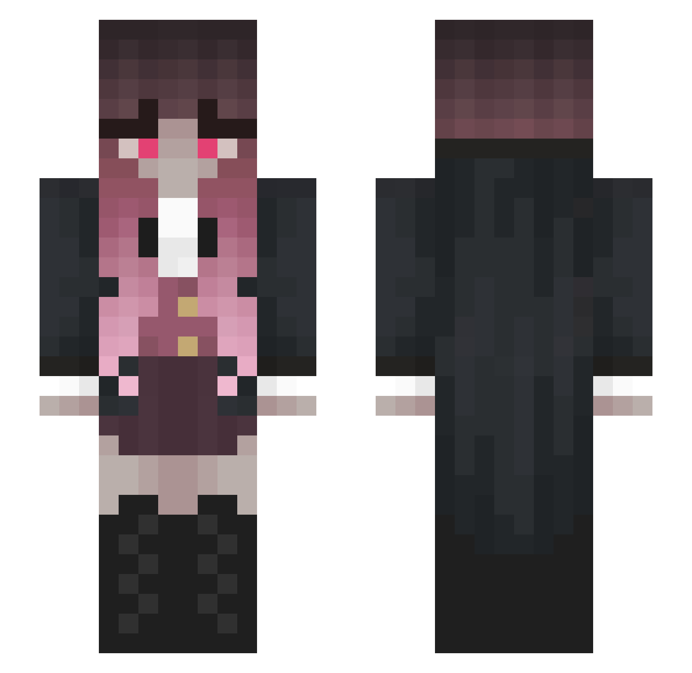 vocalbouce Minecraft skin, front and back view