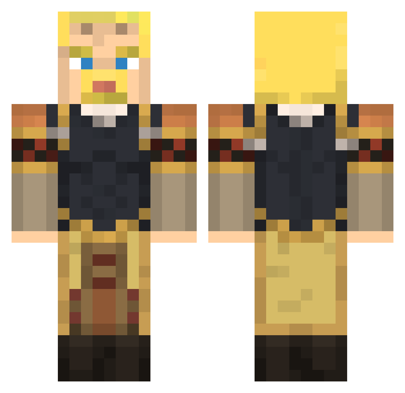 KauaSlm Minecraft skin, front and back view