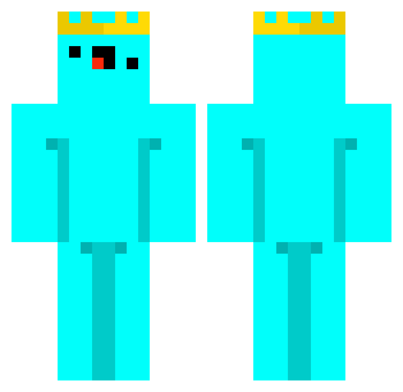 Guthormsen Minecraft skin, front and back view