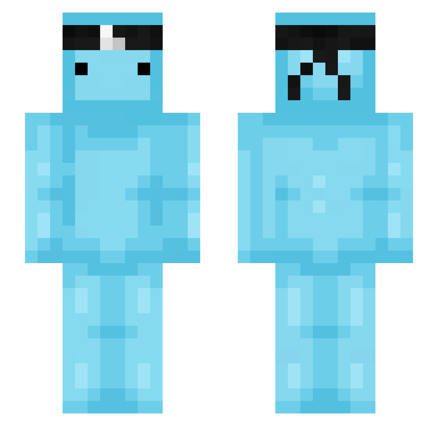 Rekagie Minecraft skin, front and back view
