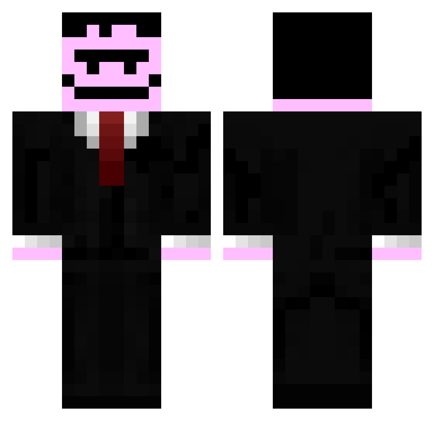 riobia Minecraft skin, front and back view