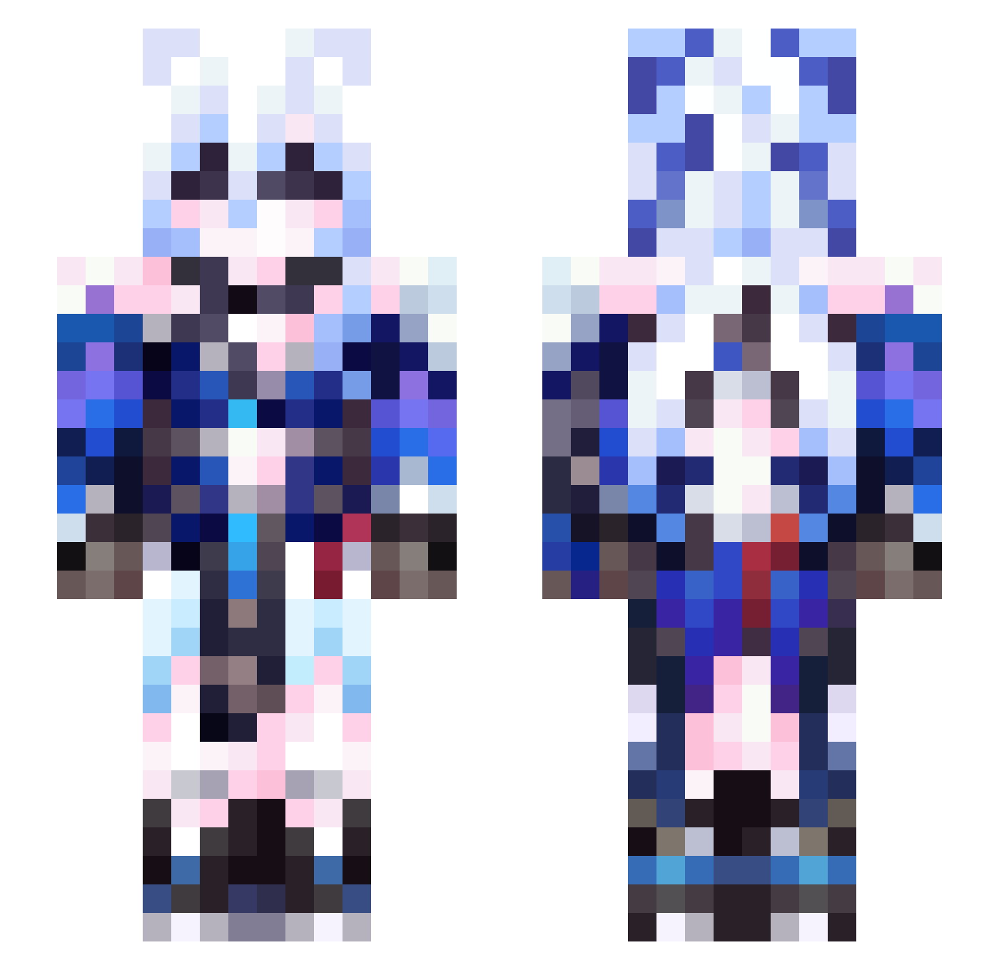 Cyro_gamez Minecraft skin, front and back view