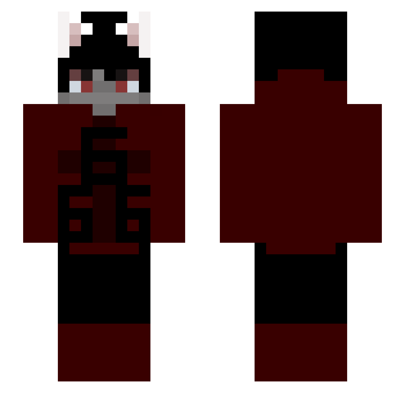 Tarfa Minecraft skin, front and back view