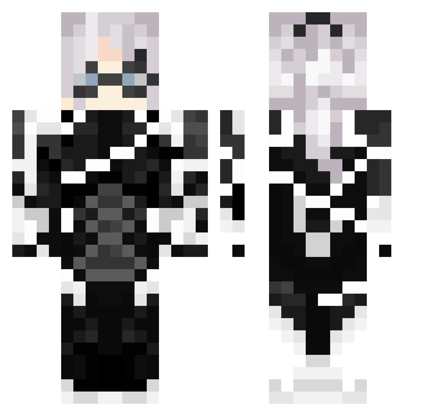 c4mxcind Minecraft skin, front and back view