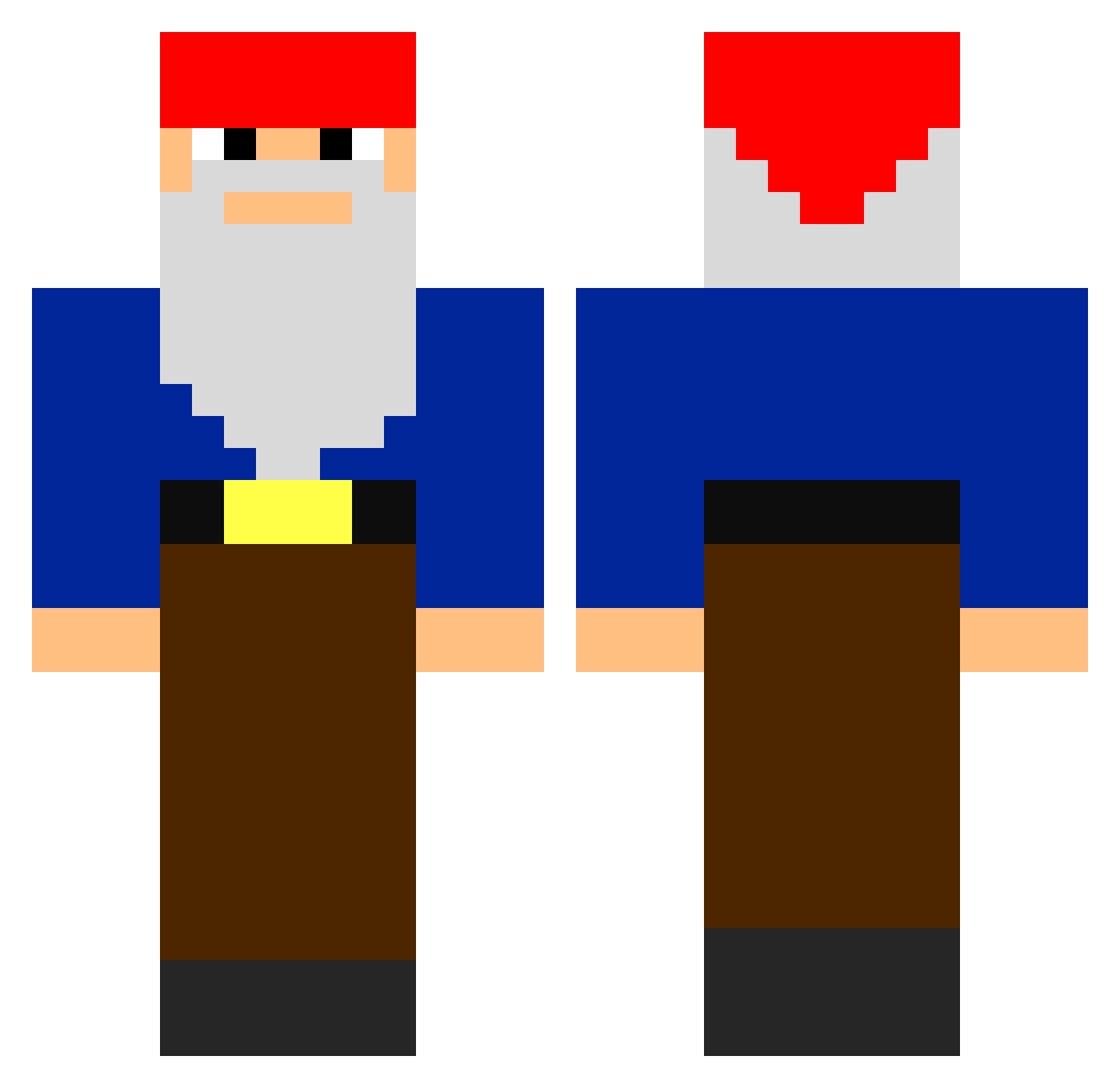 SebZR977 Minecraft skin, front and back view