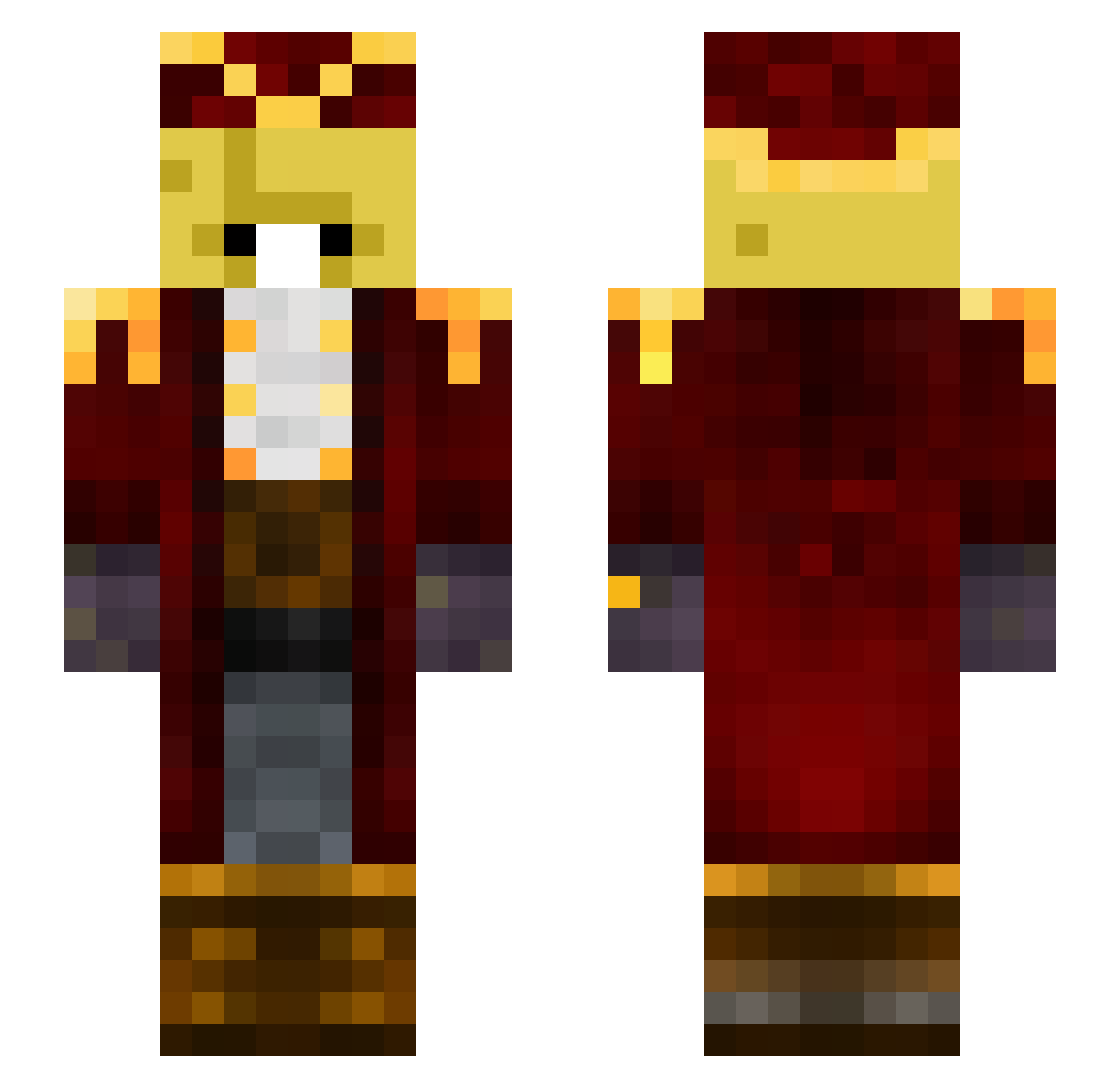 rekonkwista Minecraft skin, front and back view