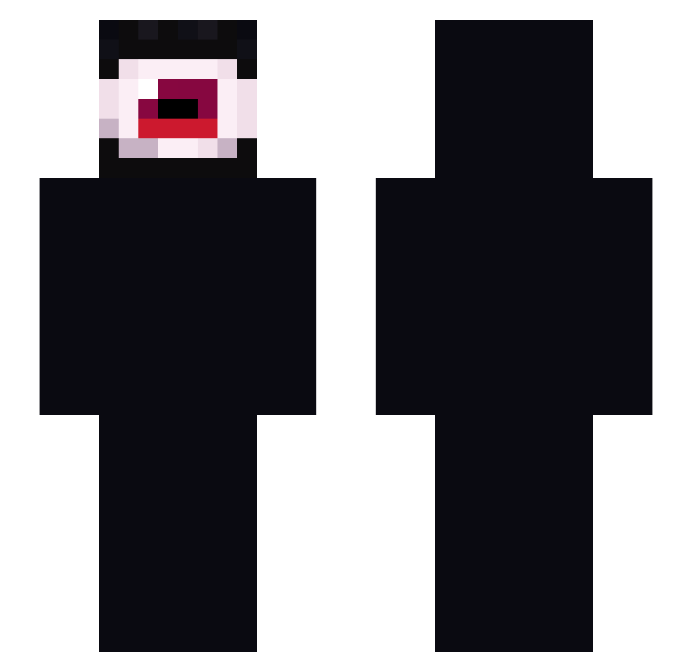 Facialfeatures Minecraft skin, front and back view
