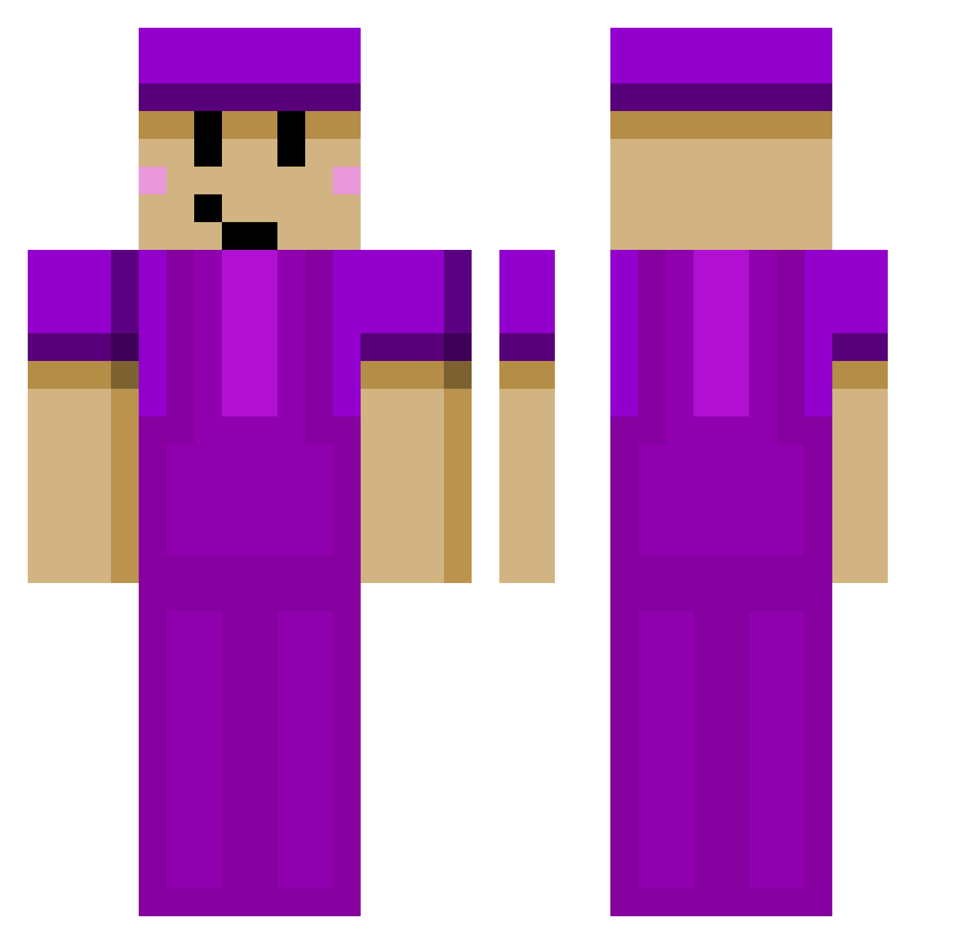 darthsali3156 Minecraft skin, front and back view