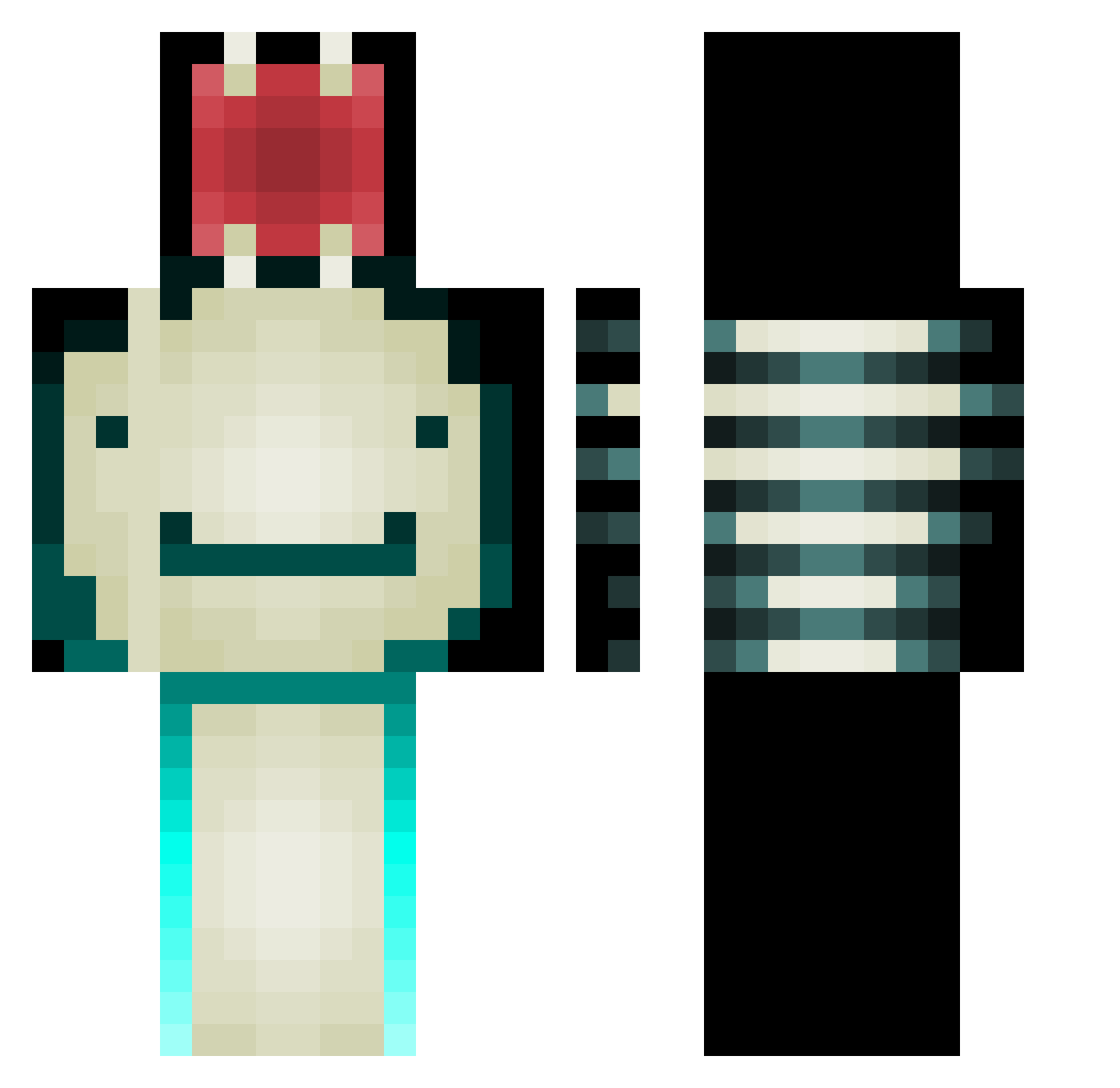 Mani_E Minecraft skin, front and back view