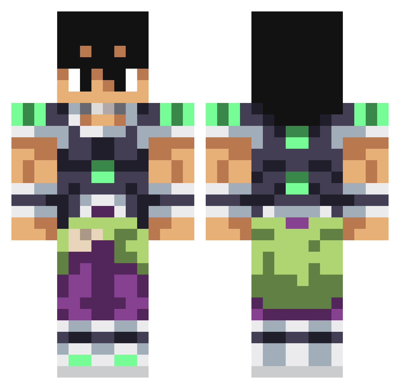 22Shadow07 Minecraft skin, front and back view