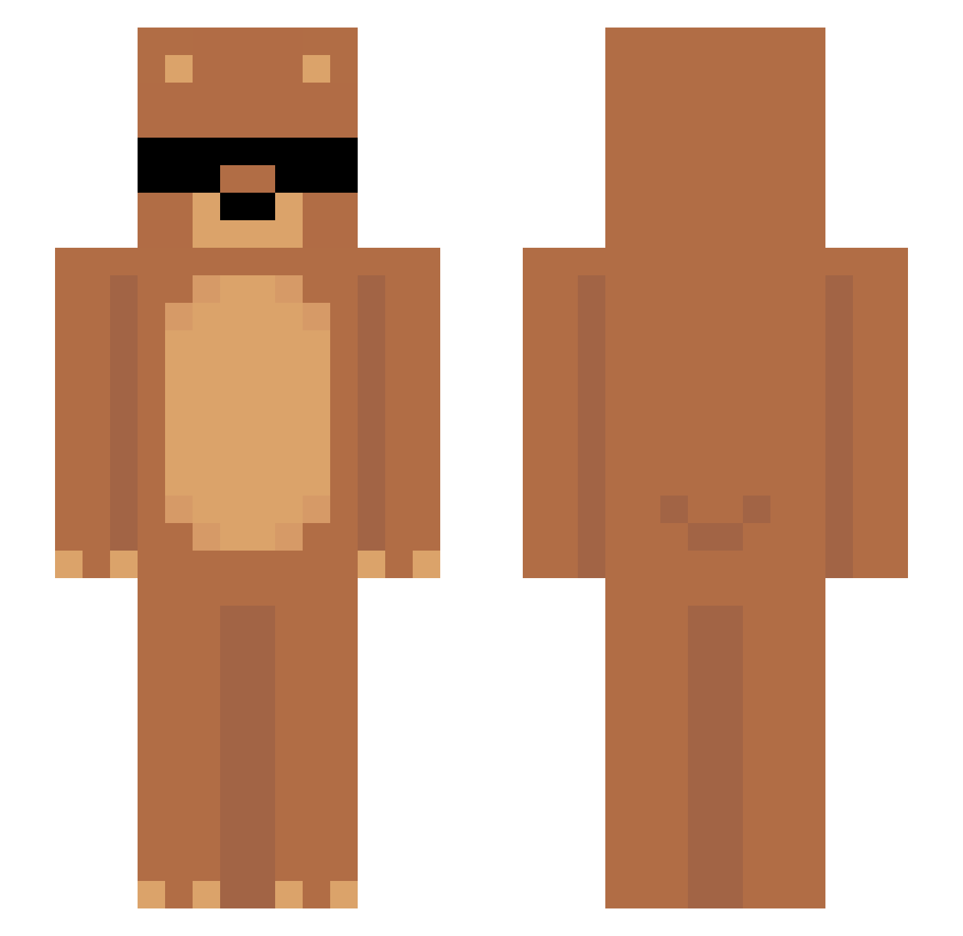 Bonolo98 Minecraft skin, front and back view