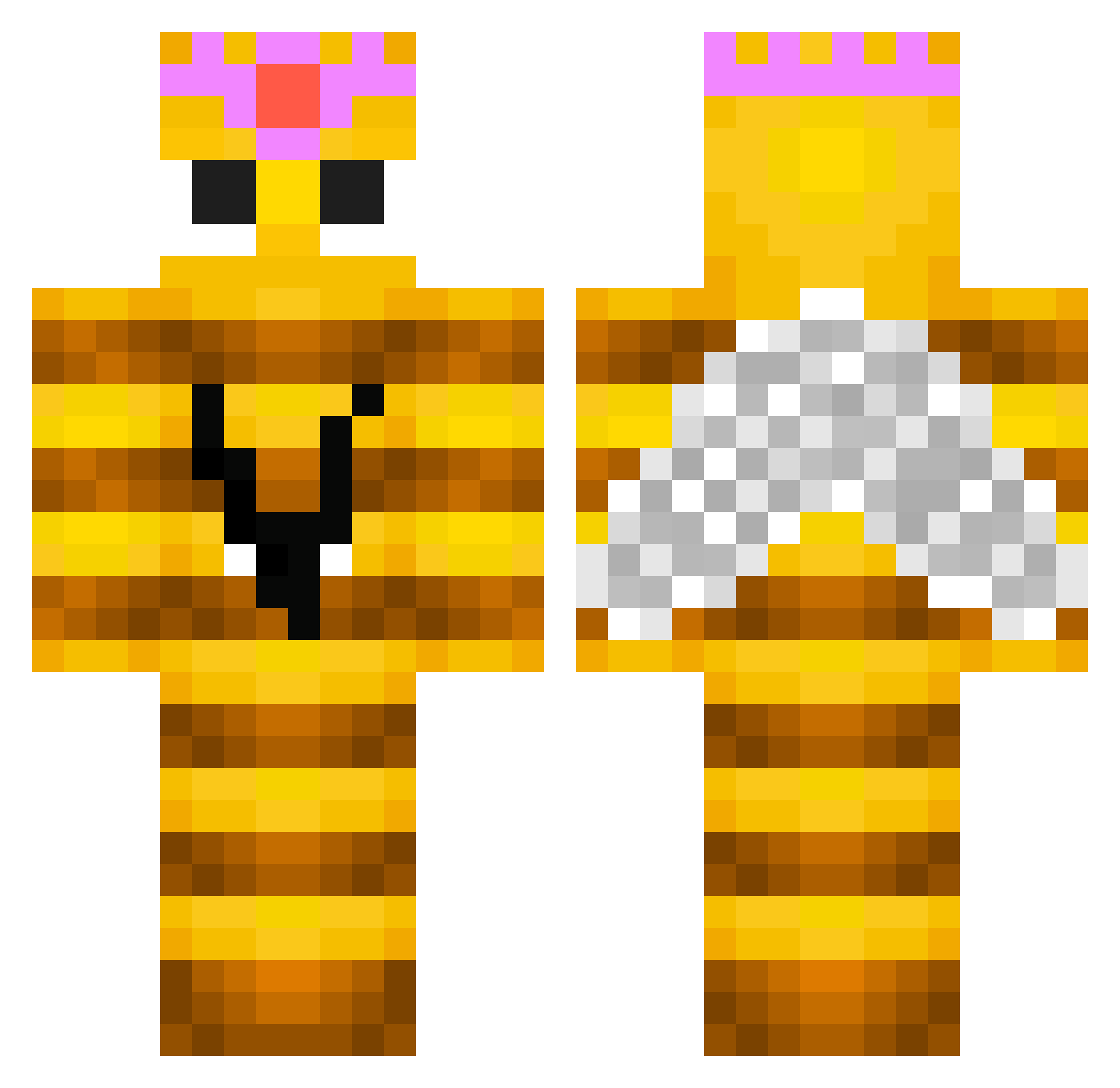 VulturesFeast Minecraft skin, front and back view