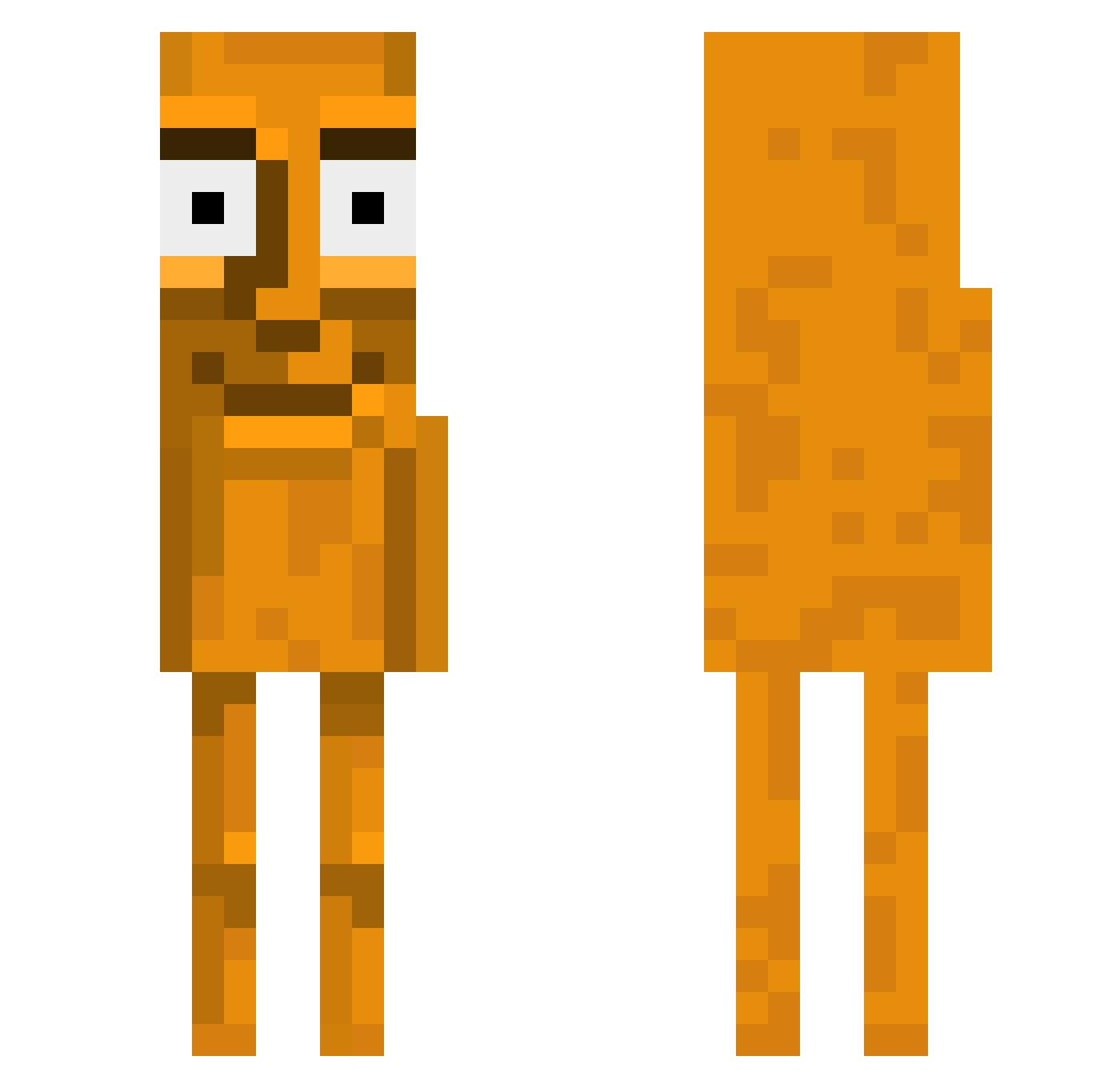 ricklepickle_ Minecraft skin, front and back view