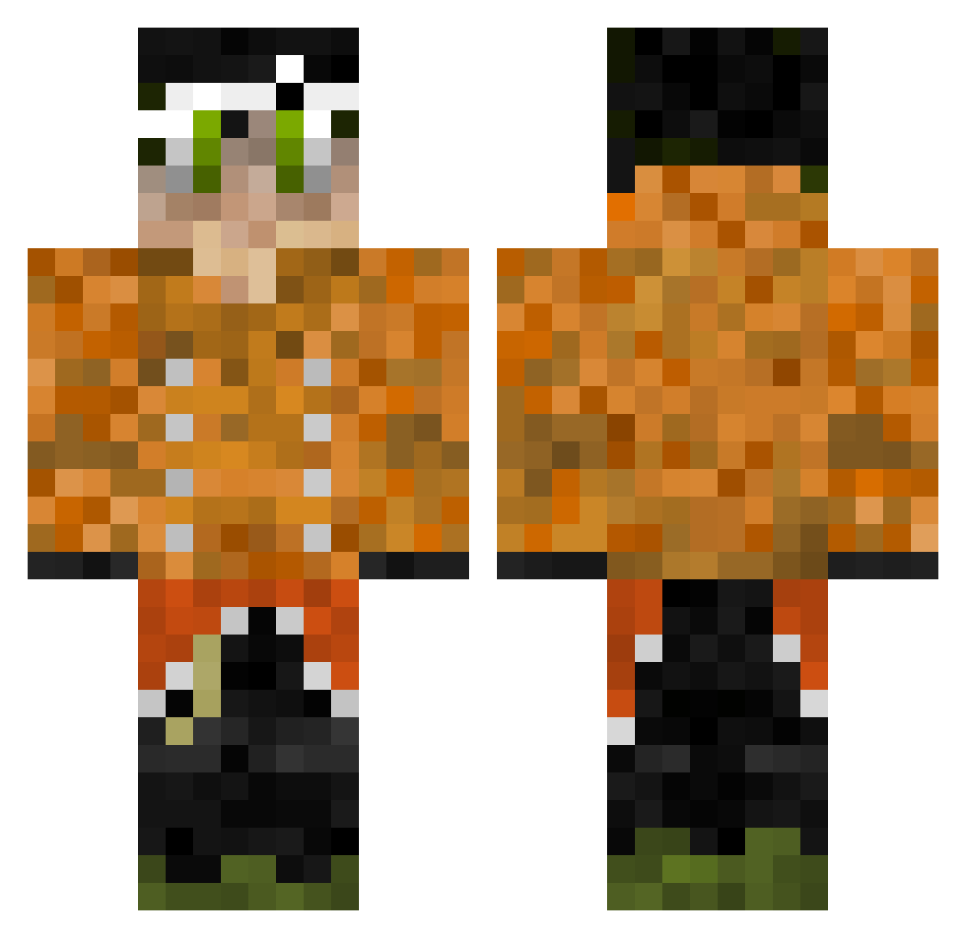 Balanta Minecraft skin, front and back view