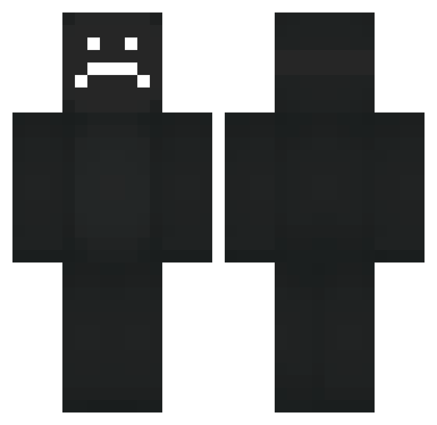 Overluckk Minecraft skin, front and back view