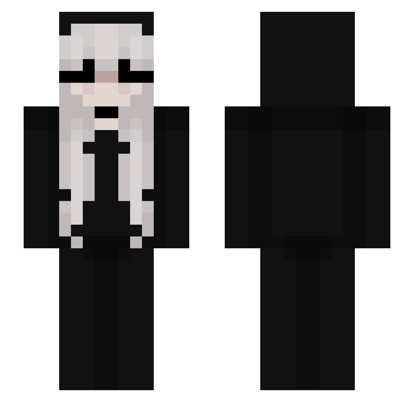 TheGodXI Minecraft skin, front and back view