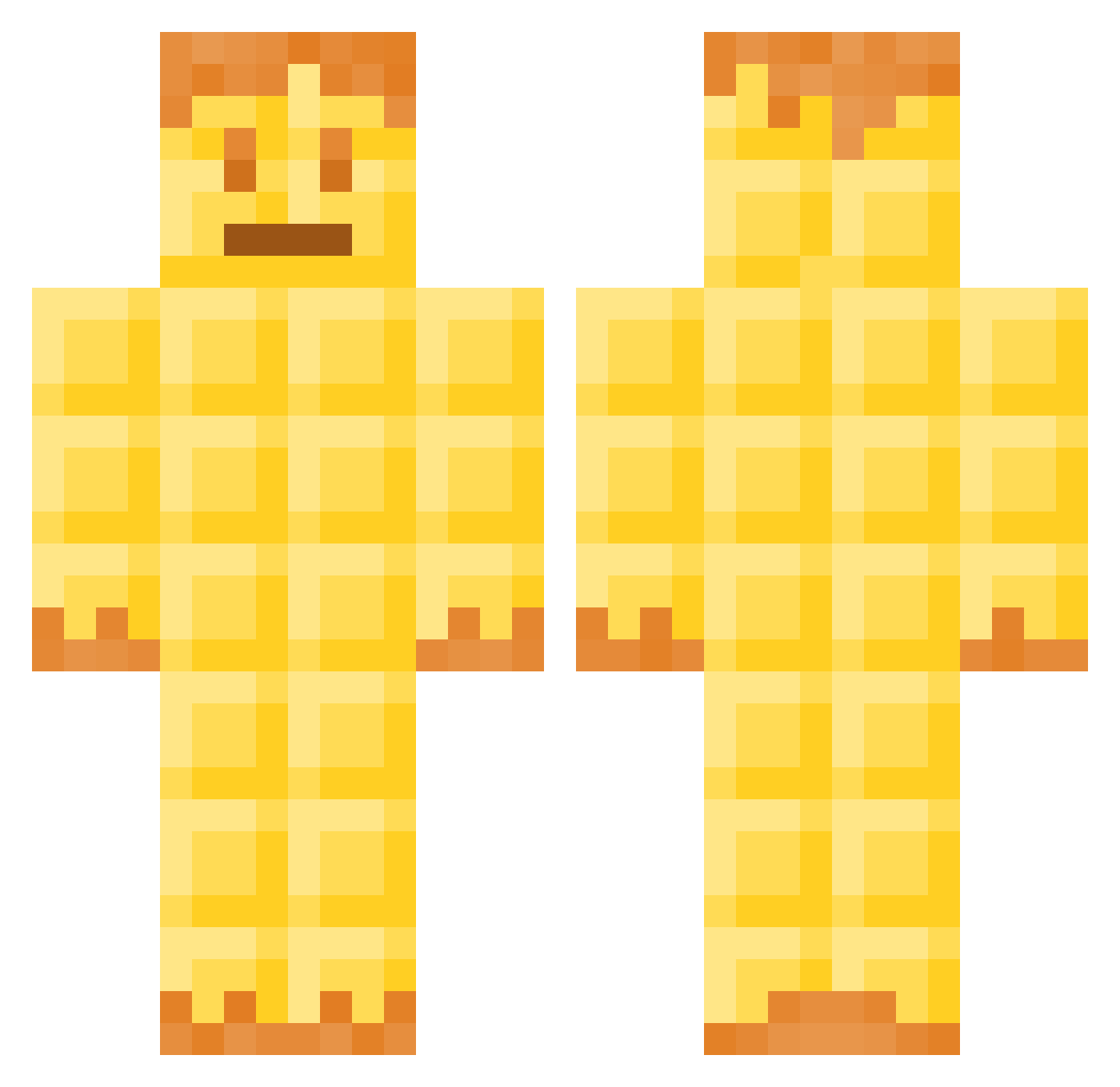 FatChickenAlways Minecraft skin, front and back view