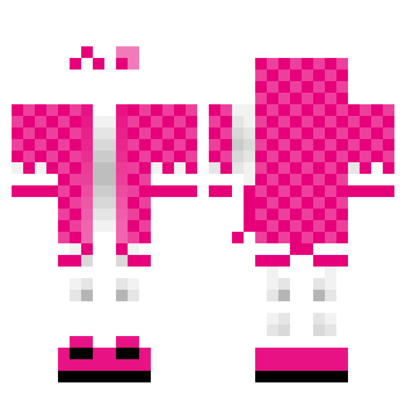 dotzips Minecraft skin, front and back view