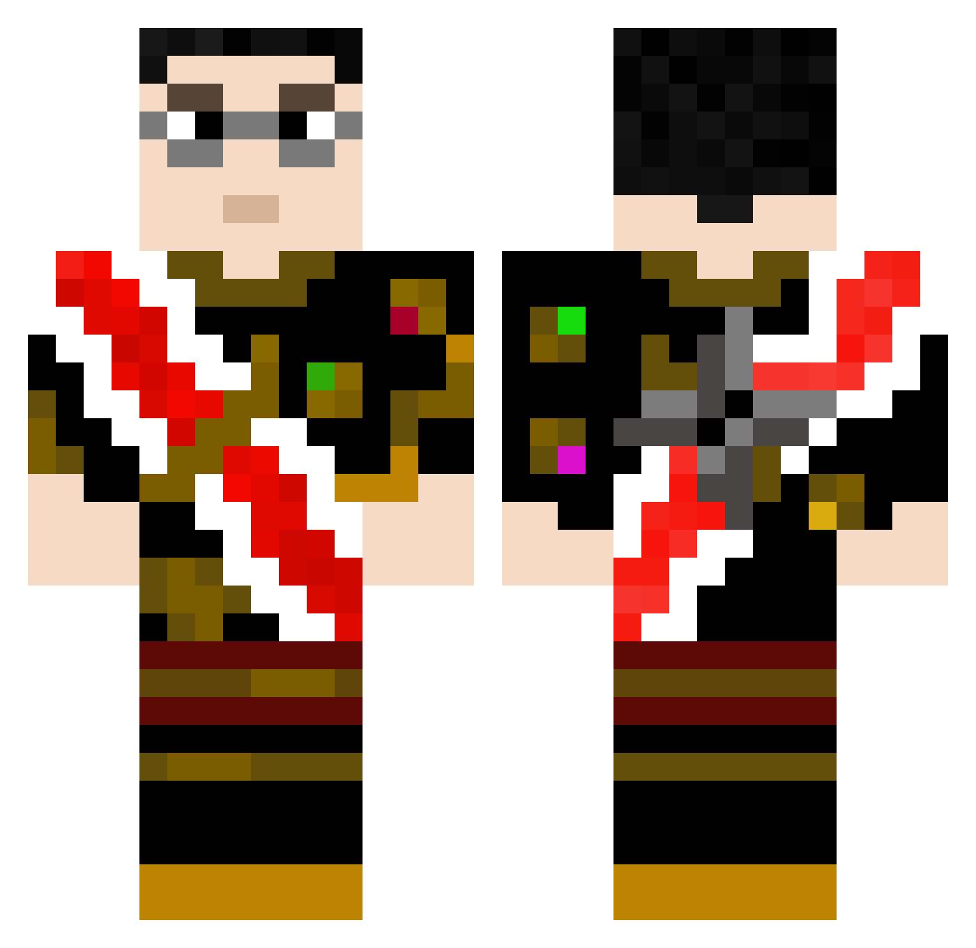 BigMack41 Minecraft skin, front and back view