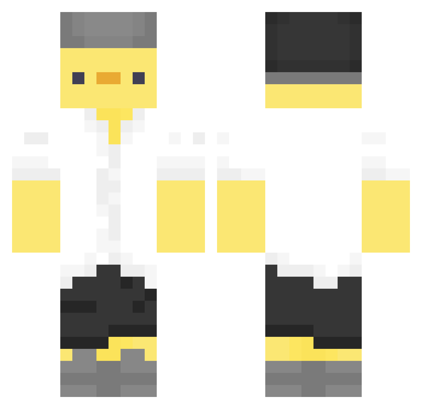 sashaiscoool Minecraft skin, front and back view