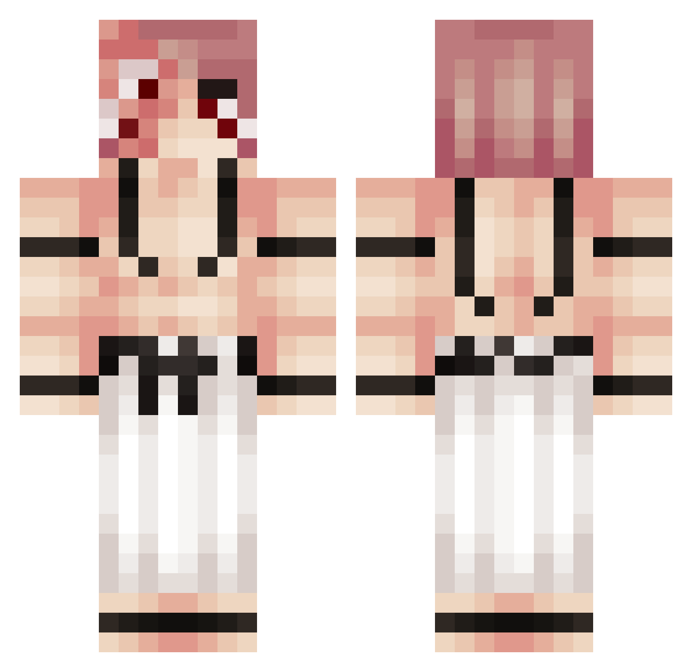 Kraument Minecraft skin, front and back view