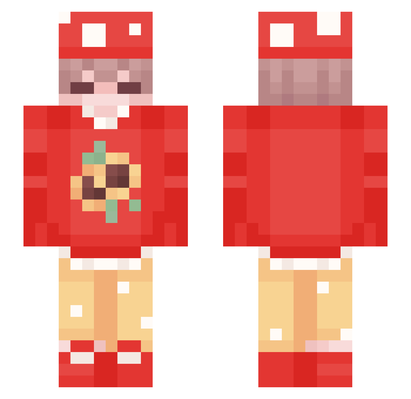 Kremoofkaa Minecraft skin, front and back view