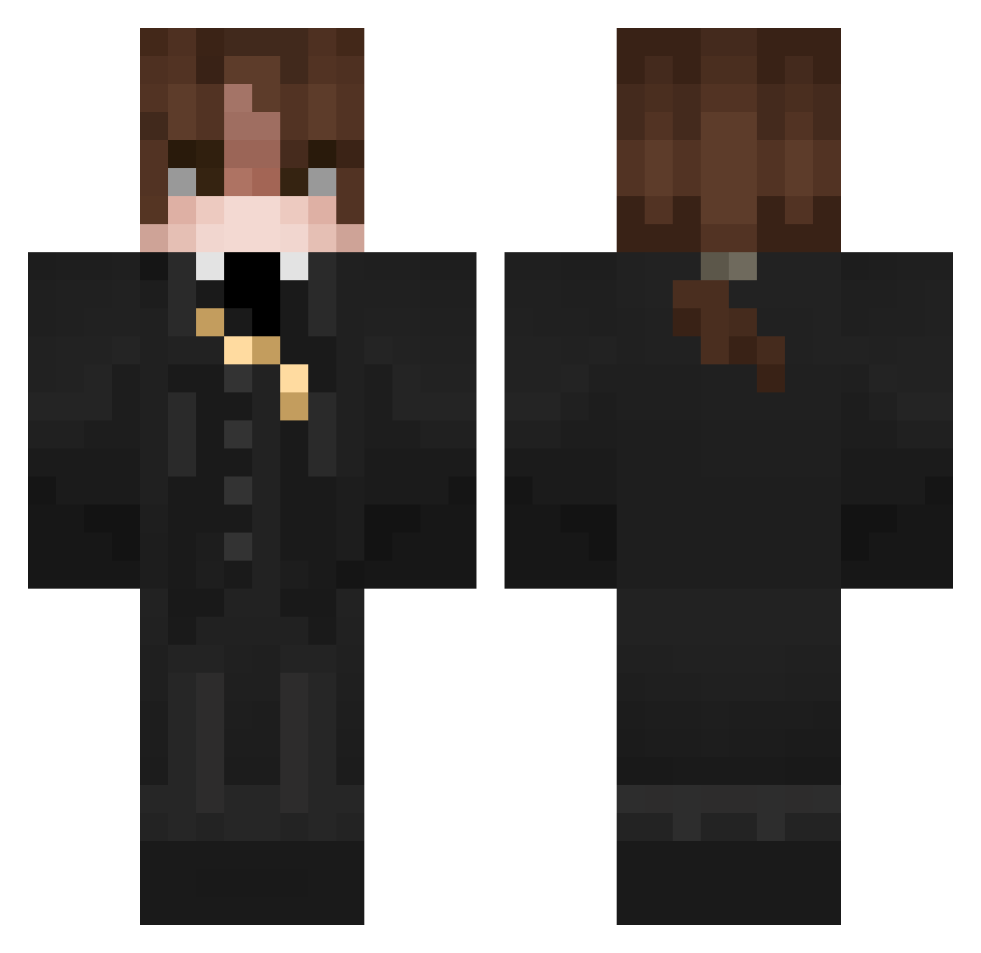 YaB_i Minecraft skin, front and back view