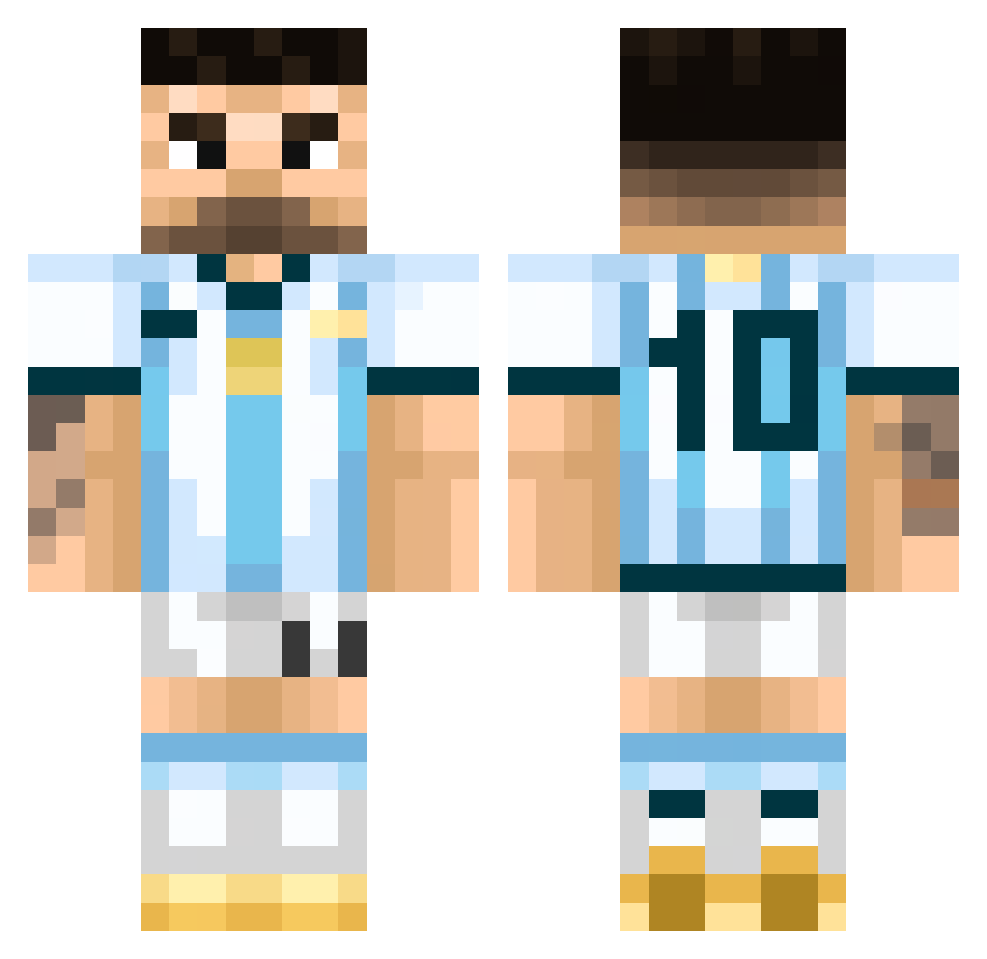 ivanank Minecraft skin, front and back view