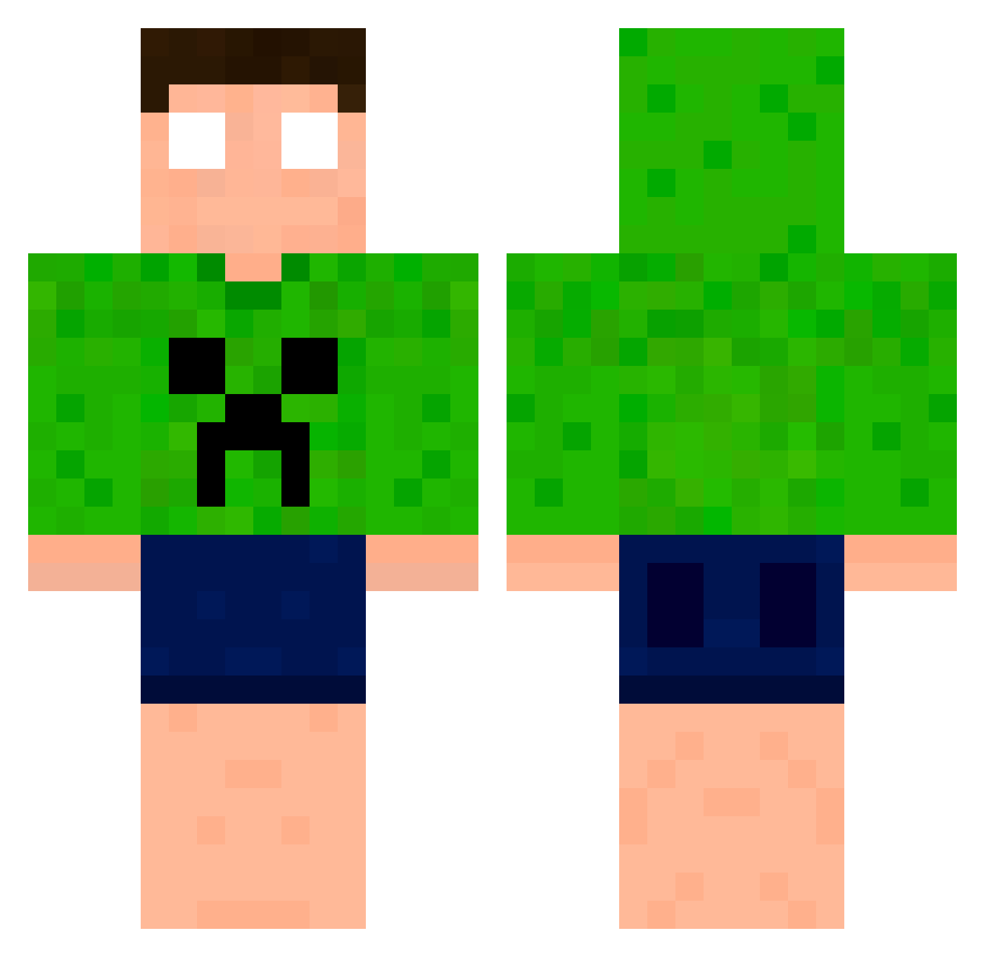 cichorskiaura Minecraft skin, front and back view
