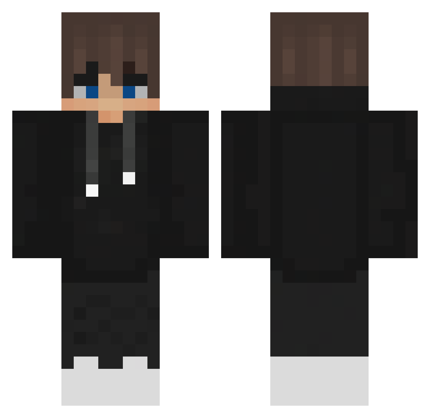 xAntiFly Minecraft skin, front and back view