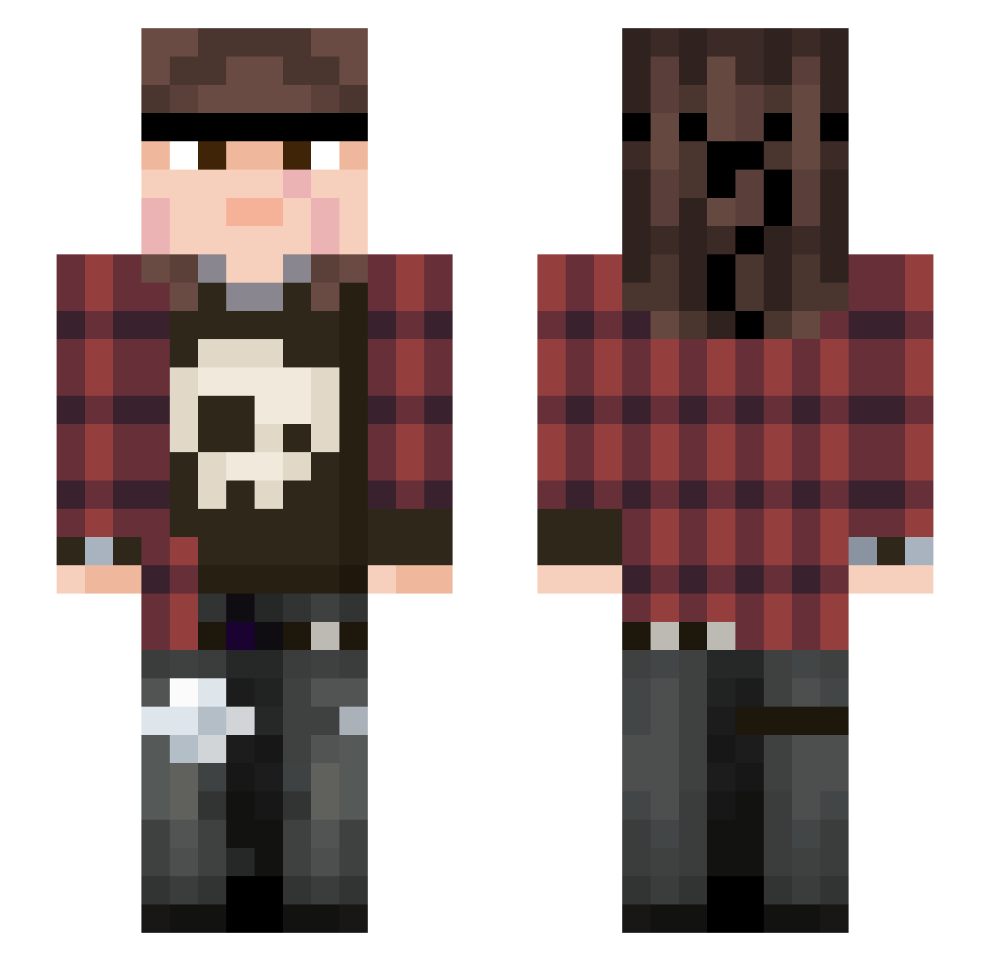 edubz_ Minecraft skin, front and back view