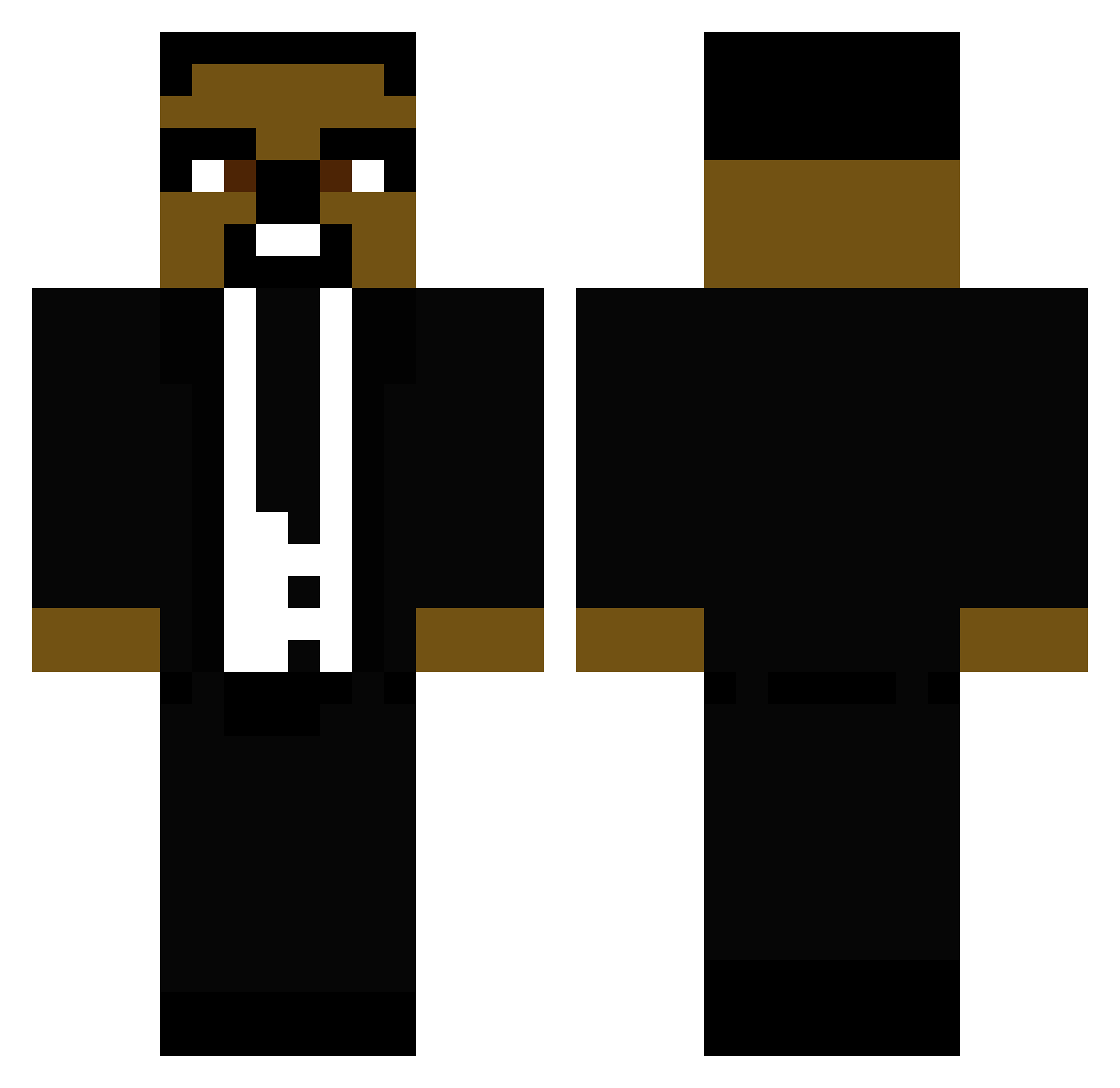 airbubby Minecraft skin, front and back view