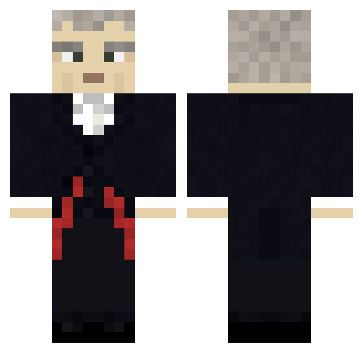 dafnon Minecraft skin, front and back view