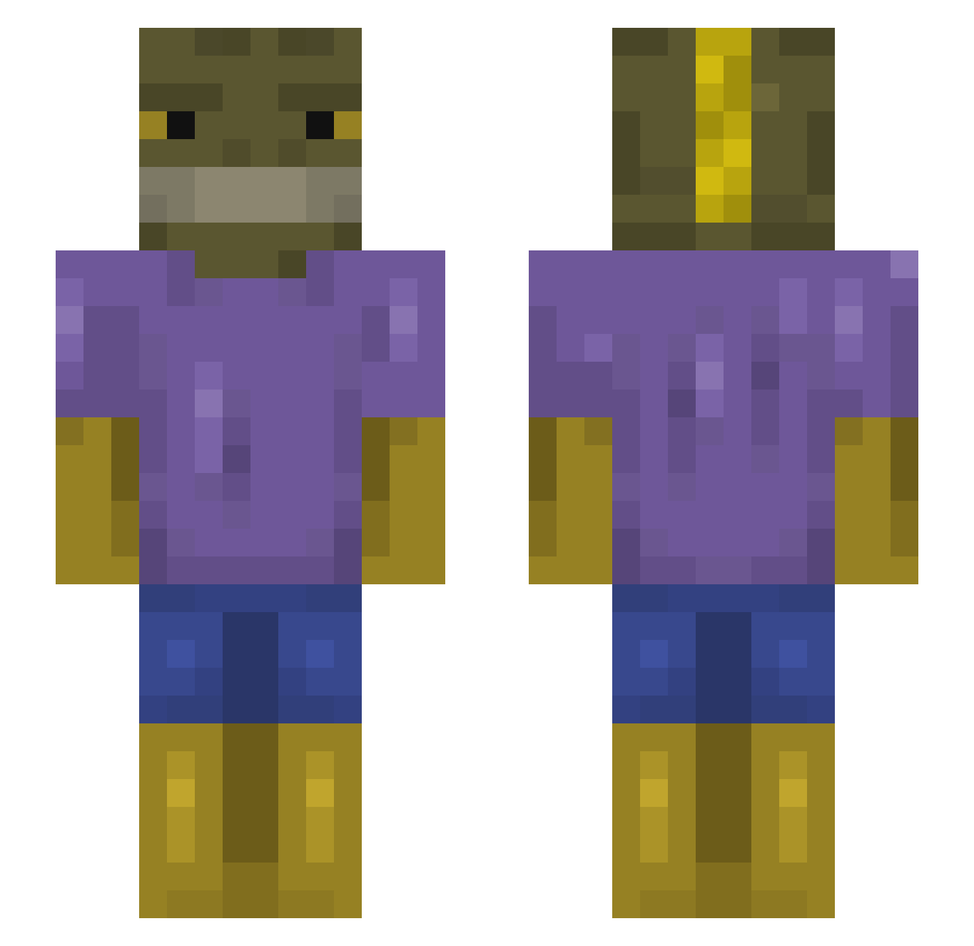 VirginiaMojitos Minecraft skin, front and back view