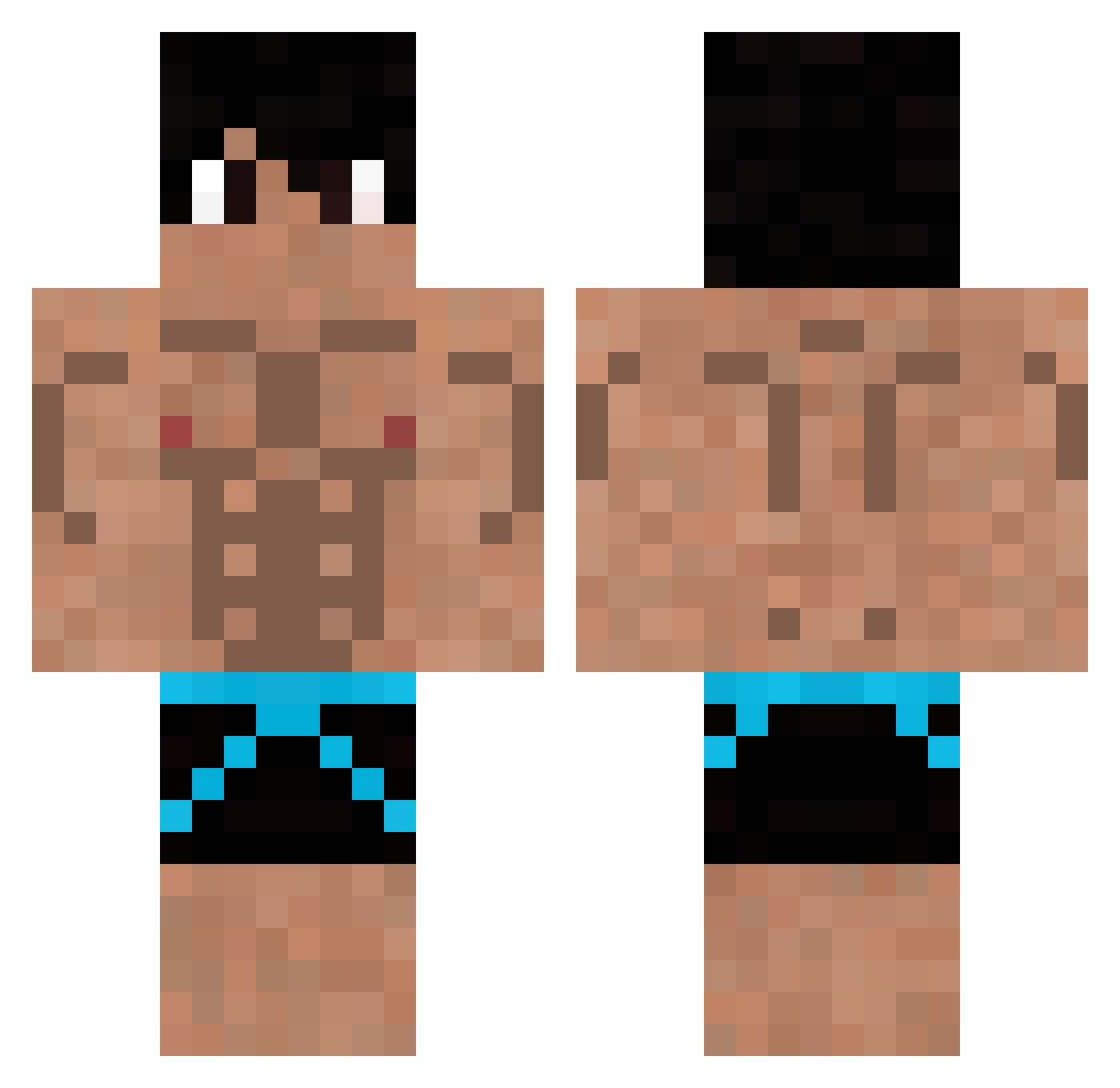 GeilsterBoyEUW Minecraft skin, front and back view