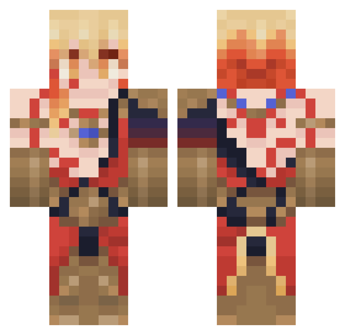 dbg145 Minecraft skin, front and back view