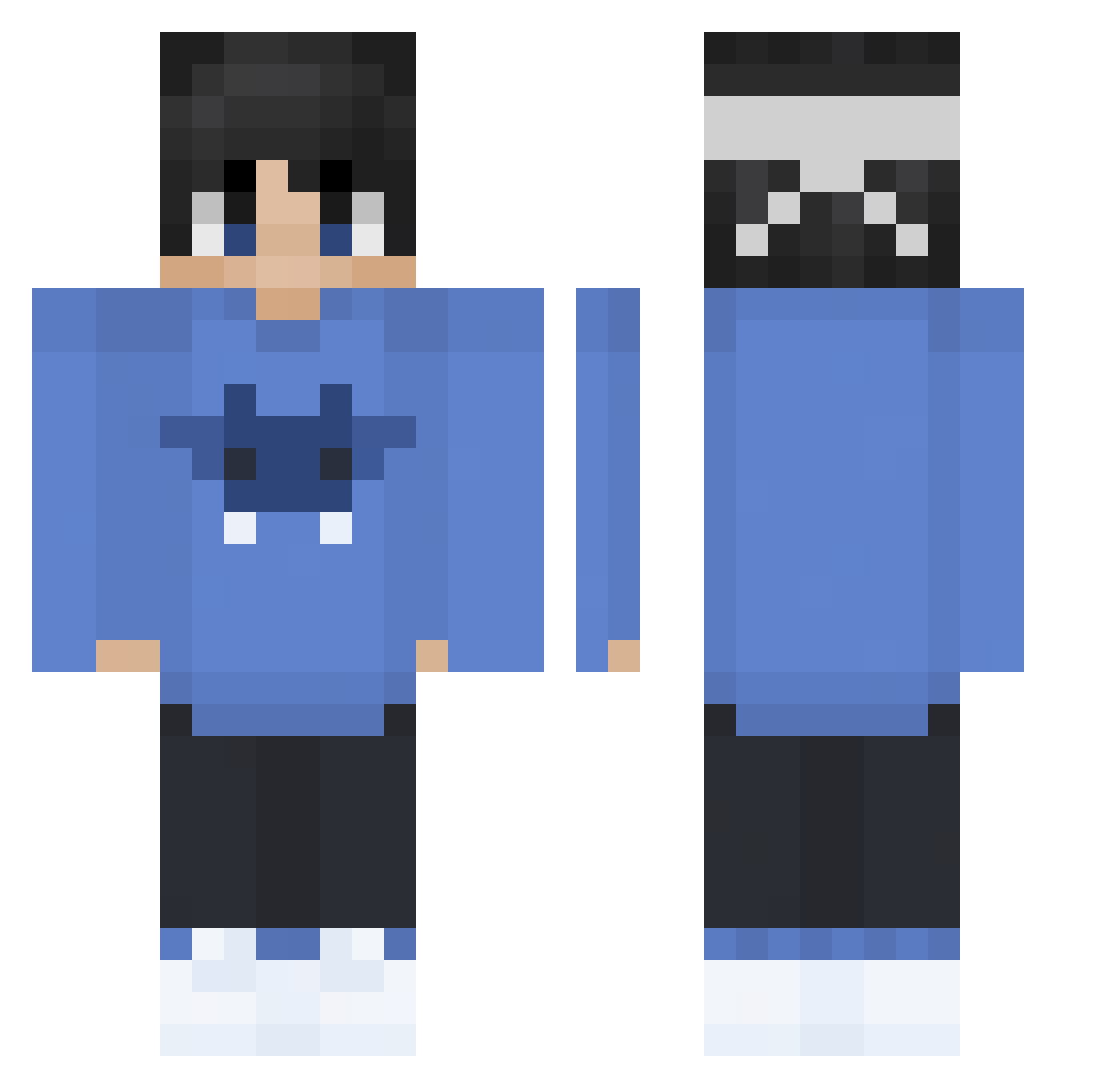ChrisRelentless Minecraft skin, front and back view