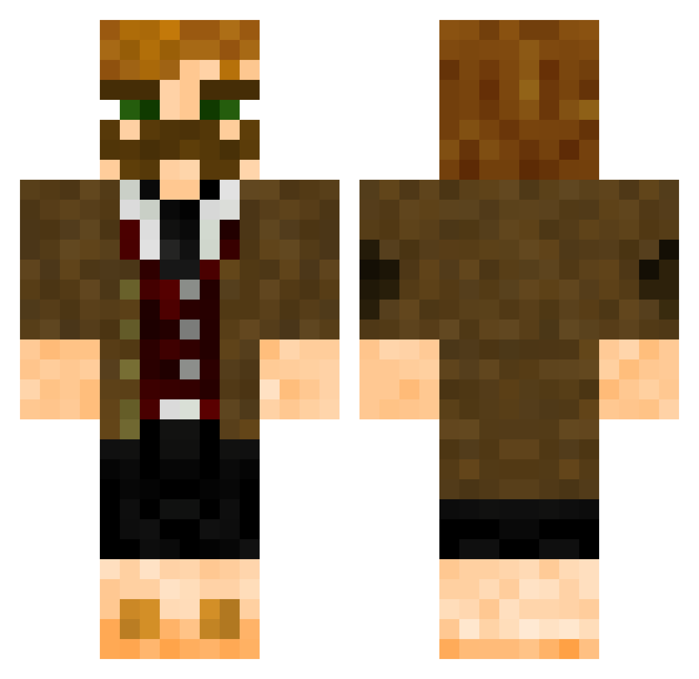 Tameus Minecraft skin, front and back view